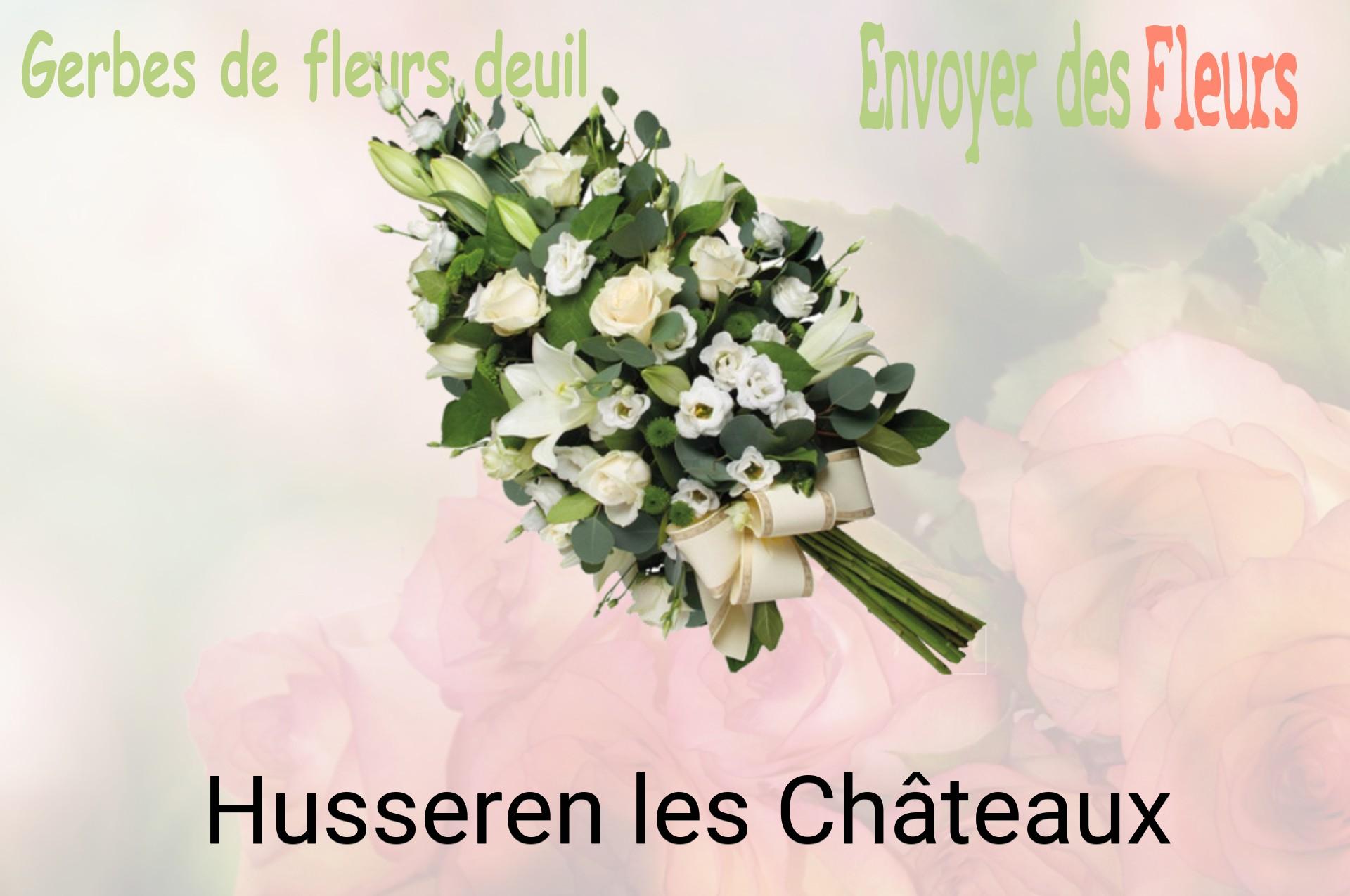 Gerbe de fleurs de deuil livrée à Husseren-les-Châteaux